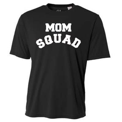 Mom Squad Bold Text Logo Cooling Performance Crew T-Shirt