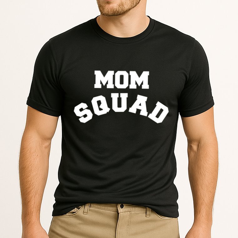 Mom Squad Bold Text Logo Cooling Performance Crew T-Shirt