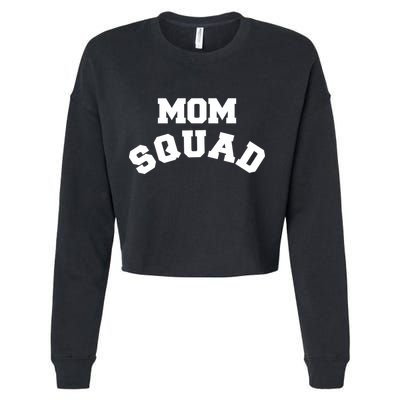 Mom Squad Bold Text Logo Cropped Pullover Crew