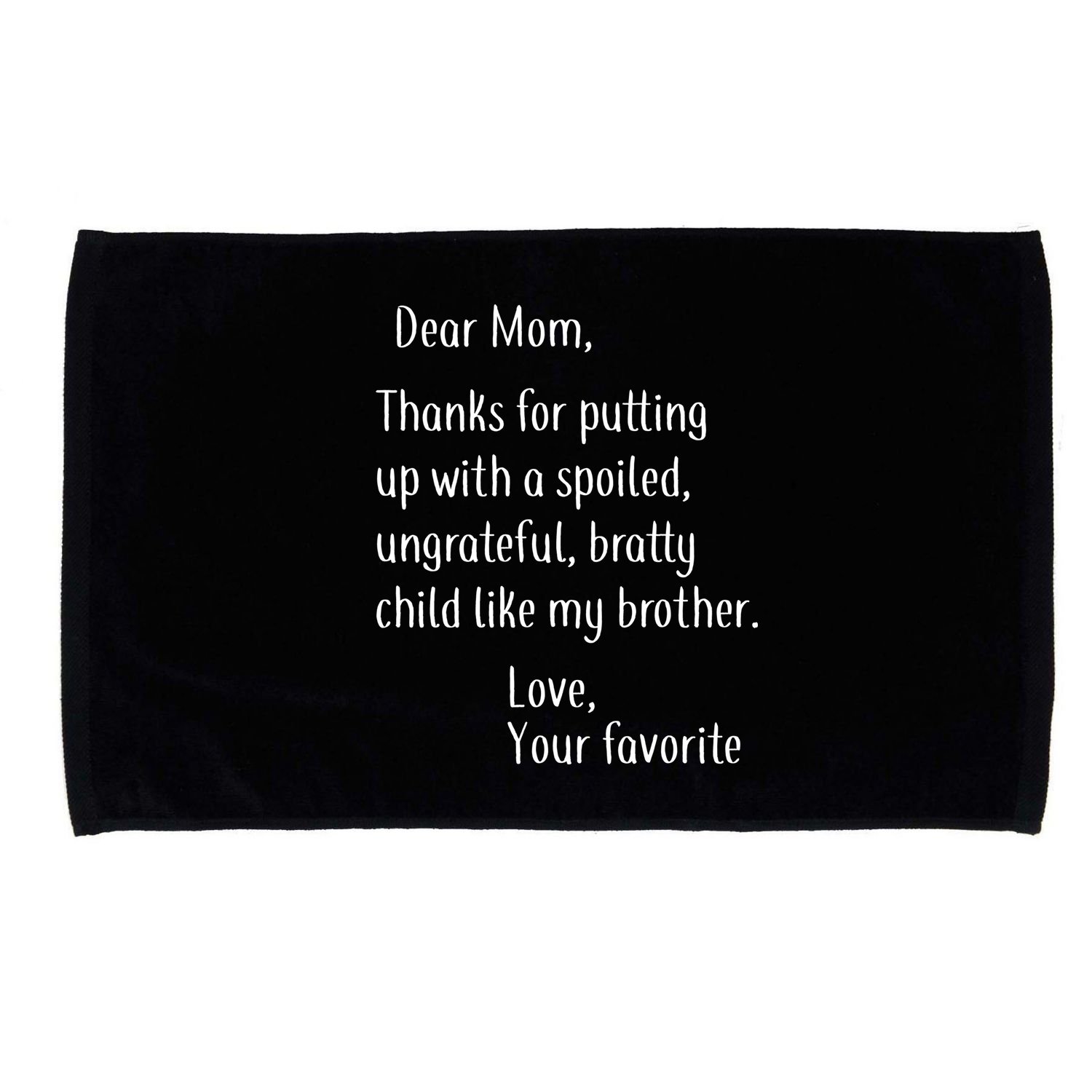Mom Thanks For Putting Up With My Brother Microfiber Hand Towel