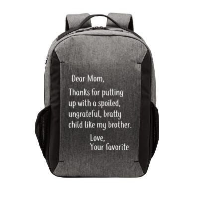 Mom Thanks For Putting Up With My Brother Vector Backpack