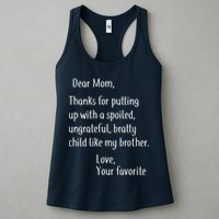 Mom Thanks For Putting Up With My Brother Womens Tank Top