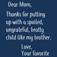 Mom Thanks For Putting Up With My Brother Baby Bodysuit