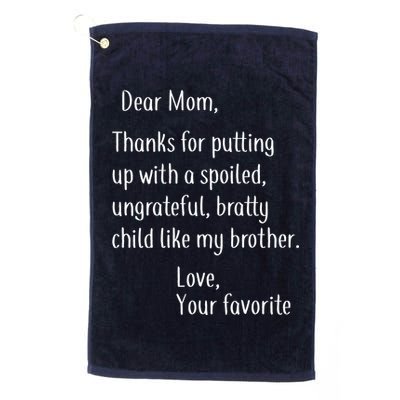 Mom Thanks For Putting Up With My Brother Golf Towel