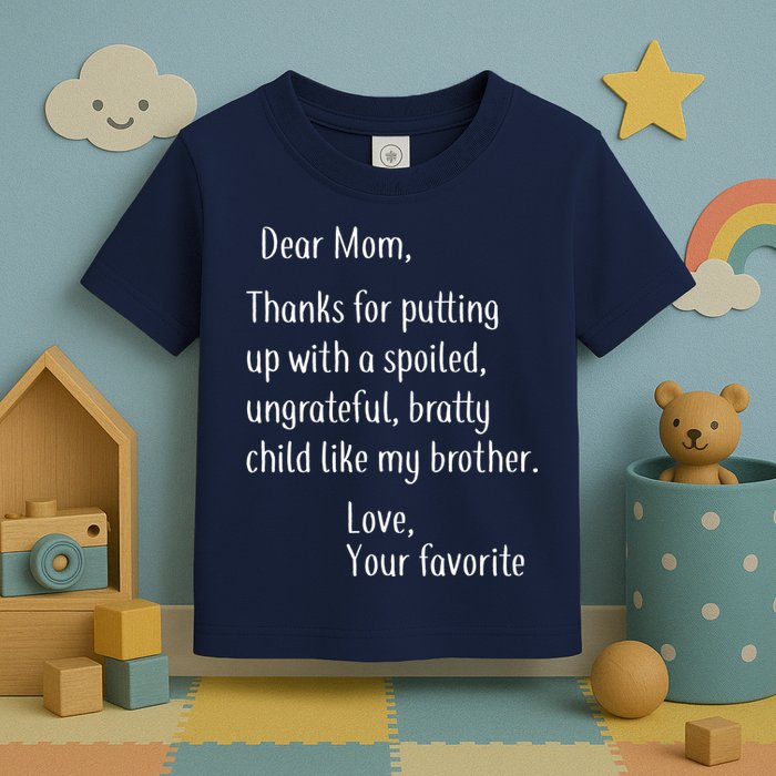 Mom Thanks For Putting Up With My Brother Toddler T-Shirt