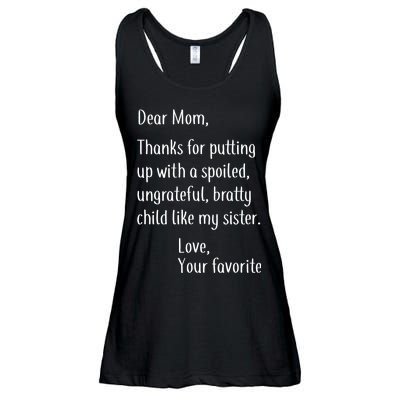 Mom Thanks For Putting Up With My Sister Ladies Essential Flowy Tank