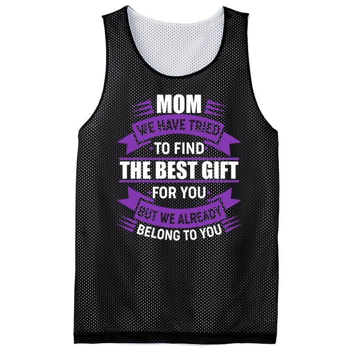 Mom The Best Gift For You Mesh Reversible Basketball Jersey Tank