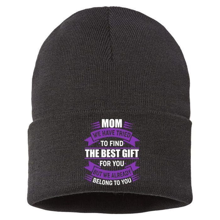 Mom The Best Gift For You Sustainable Knit Beanie