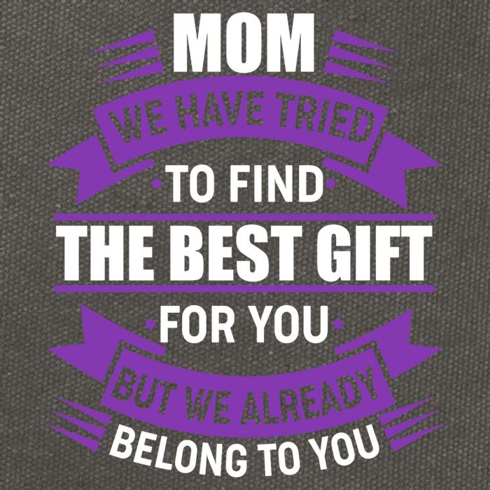 Mom The Best Gift For You Cotton Canvas Backpack
