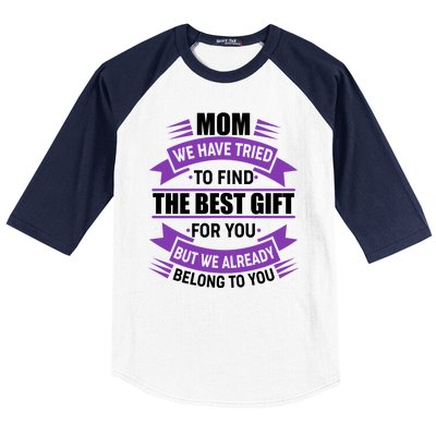 Mom The Best Gift For You Baseball Sleeve Shirt