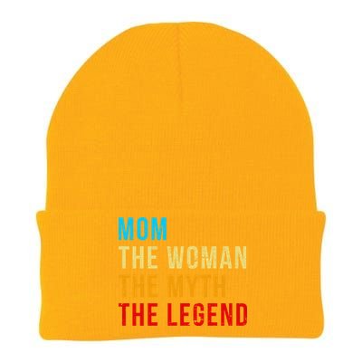 Mom The Woman The Myth The Legend Knit Cap Winter Beanie