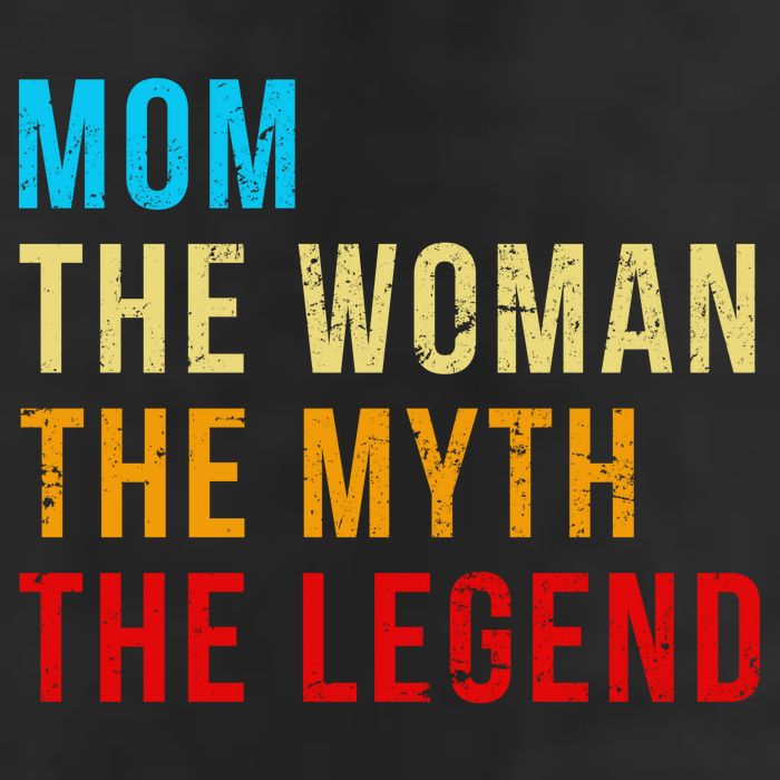Mom The Woman The Myth The Legend 7 Panel Mesh Trucker Snapback Hat