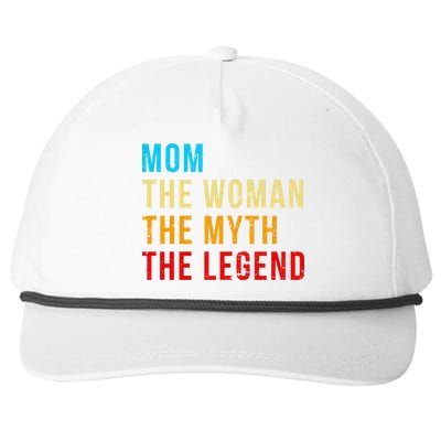 Mom The Woman The Myth The Legend Snapback Five-Panel Rope Hat