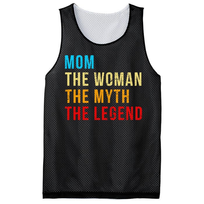 Mom The Woman The Myth The Legend Mesh Reversible Basketball Jersey Tank