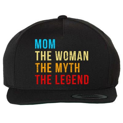 Mom The Woman The Myth The Legend Wool Snapback Cap