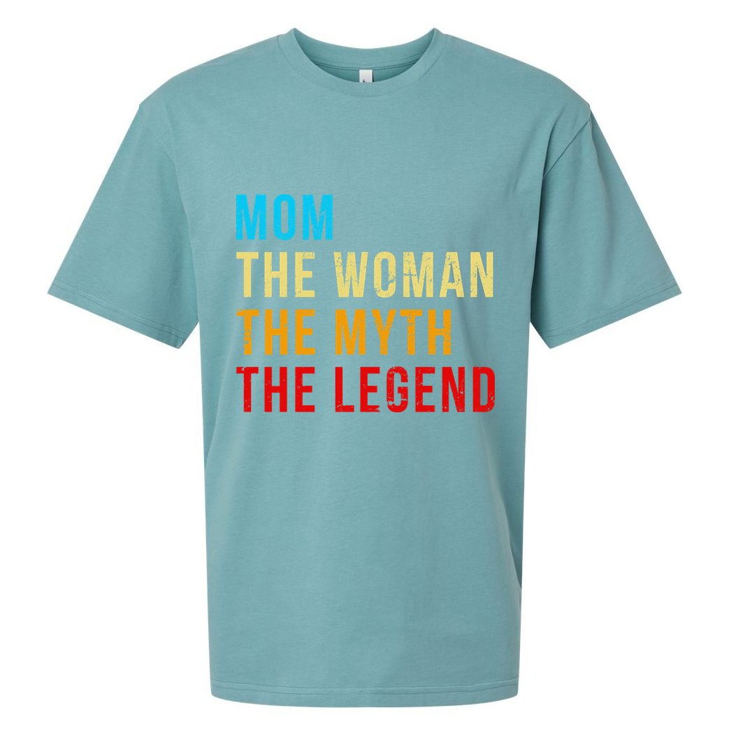 Mom The Woman The Myth The Legend Sueded Cloud Jersey T-Shirt