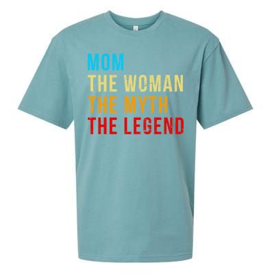 Mom The Woman The Myth The Legend Sueded Cloud Jersey T-Shirt