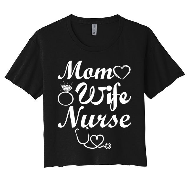 Mom Wife Nurse Crop Top