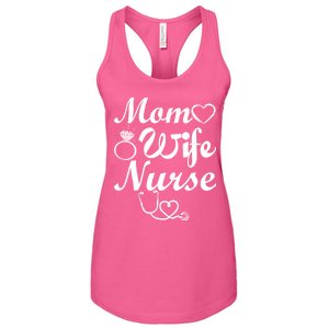 Mom Wife Nurse Women's Racerback Tank