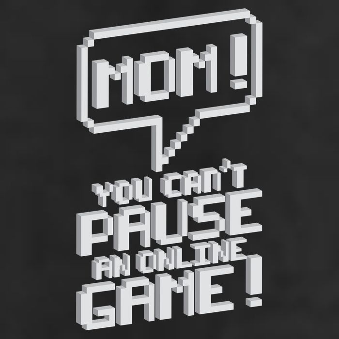 Mom You Can't Pause An Online Game Garment-Dyed Fleece Hoodie