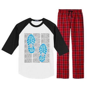 Mind Over Miles, Endurance Running Lover Raglan Sleeve Pajama Set