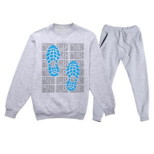 Mind Over Miles, Endurance Running Lover Premium Crewneck Sweatsuit Set