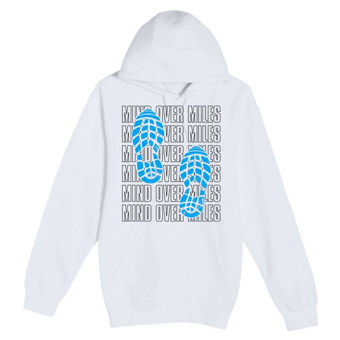 Mind Over Miles, Endurance Running Lover Premium Pullover Hoodie