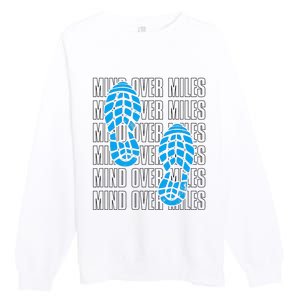 Mind Over Miles, Endurance Running Lover Premium Crewneck Sweatshirt