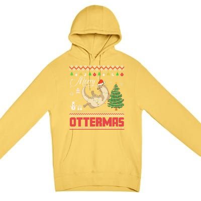 Merry Ottermas Merry Christmas T Shit Cool Gift Premium Pullover Hoodie