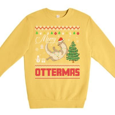 Merry Ottermas Merry Christmas T Shit Cool Gift Premium Crewneck Sweatshirt