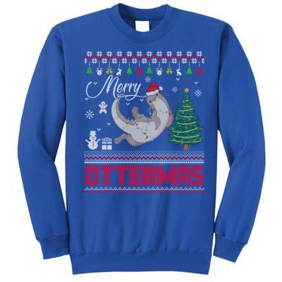 Merry Ottermas Merry Christmas T Shit Cool Gift Tall Sweatshirt