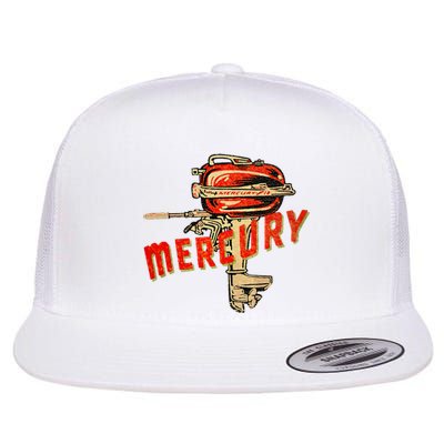 Mercury Outboard Motor Flat Bill Trucker Hat