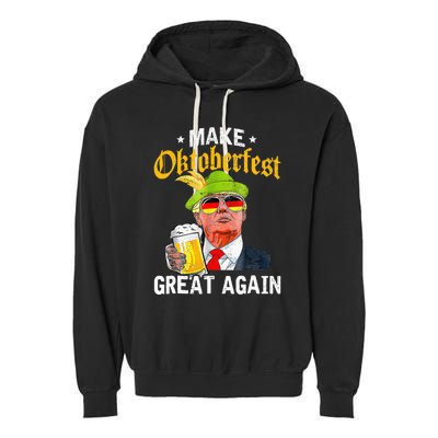 Munich Oktoberfest Make October Fest Great Again Usa Garment-Dyed Fleece Hoodie