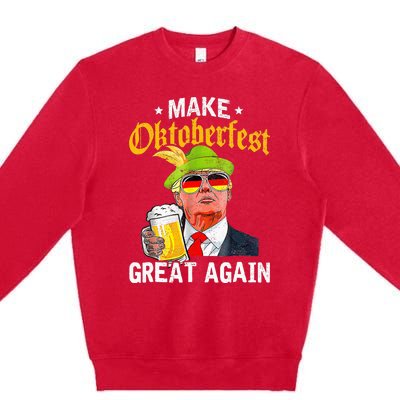 Munich Oktoberfest Make October Fest Great Again Usa Premium Crewneck Sweatshirt