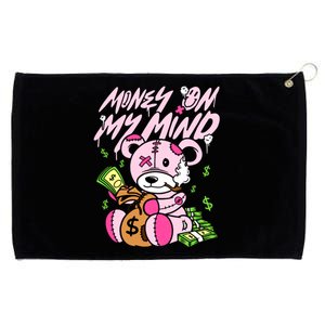 Money On My Mind Cool Bear Gang Swag Team Matching Sneaker Gift Idea Trending Grommeted Golf Towel