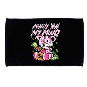 Money On My Mind Cool Bear Gang Swag Team Matching Sneaker Gift Idea Trending Microfiber Hand Towel