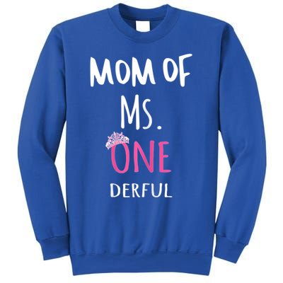 Mom Of Ms Onederful 1st Birthday Family Matching Gift Sweatshirt