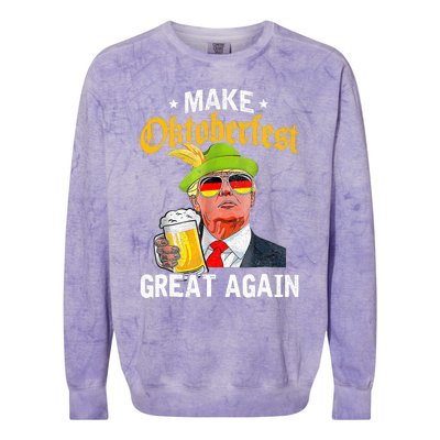 Munich Oktoberfest Make October Fest Great Again Usa Colorblast Crewneck Sweatshirt