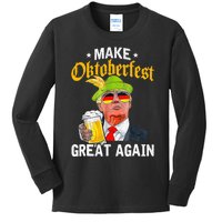 Munich Oktoberfest Make October Fest Great Again Usa Kids Long Sleeve Shirt