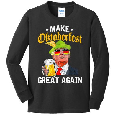 Munich Oktoberfest Make October Fest Great Again Usa Kids Long Sleeve Shirt