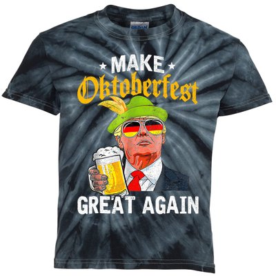 Munich Oktoberfest Make October Fest Great Again Usa Kids Tie-Dye T-Shirt