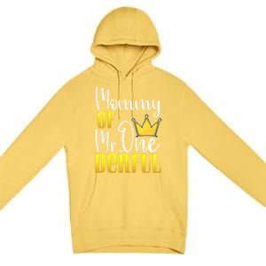 Mommy Of Mr Onederful 1st Birthday First Dad Matching Family Meaningful Gift Premium Pullover Hoodie