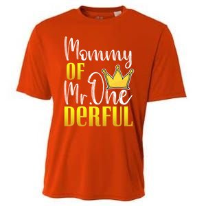 Mommy Of Mr Onederful 1st Birthday First Dad Matching Family Meaningful Gift Cooling Performance Crew T-Shirt