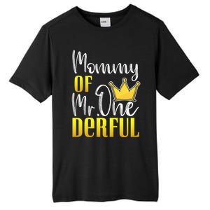 Mommy Of Mr Onederful 1st Birthday First Dad Matching Family Meaningful Gift Tall Fusion ChromaSoft Performance T-Shirt