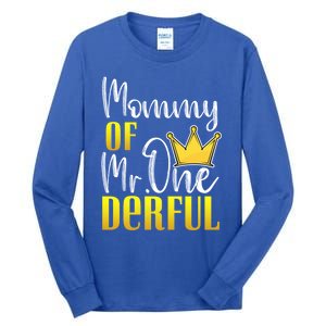 Mommy Of Mr Onederful 1st Birthday First Dad Matching Family Meaningful Gift Tall Long Sleeve T-Shirt