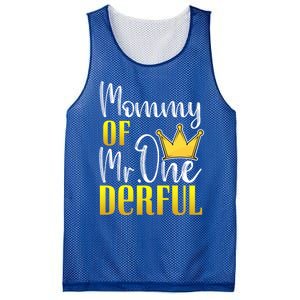 Mommy Of Mr Onederful 1st Birthday First Dad Matching Family Meaningful Gift Mesh Reversible Basketball Jersey Tank