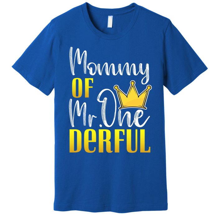 Mommy Of Mr Onederful 1st Birthday First Dad Matching Family Meaningful Gift Premium T-Shirt