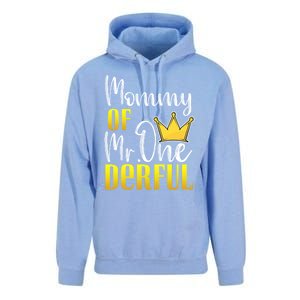 Mommy Of Mr Onederful 1st Birthday First Dad Matching Family Meaningful Gift Unisex Surf Hoodie