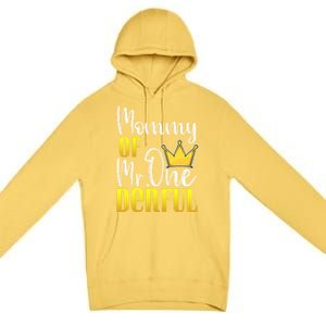 Mommy Of Mr Onederful 1st Birthday First Dad Matching Family Cool Gift Premium Pullover Hoodie