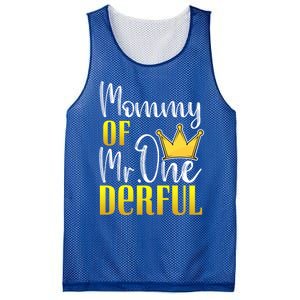 Mommy Of Mr Onederful 1st Birthday First Dad Matching Family Cool Gift Mesh Reversible Basketball Jersey Tank